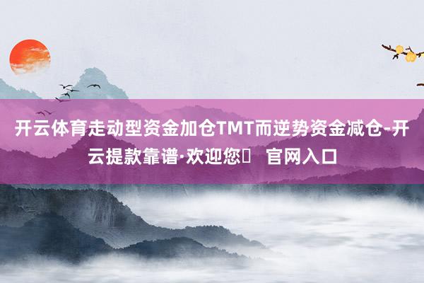 开云体育走动型资金加仓TMT而逆势资金减仓-开云提款靠谱·欢迎您✅ 官网入口